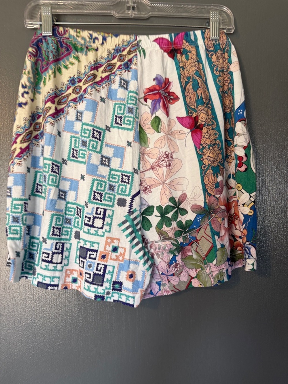 Multi-Print Floral & Geometric Women’s Shorts - Picture 3 of 3